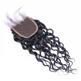 Китай Циндао покрывает закрытие человеческих волос волны воды естественного цвета закрытия 45Грам шнурка перуанское поставщик