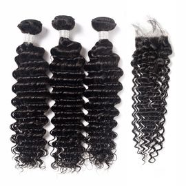 Китай Человеческие бразильские волосы объемной волны 3 пачки, свободный глубокий Веаве человеческих волос волны поставщик