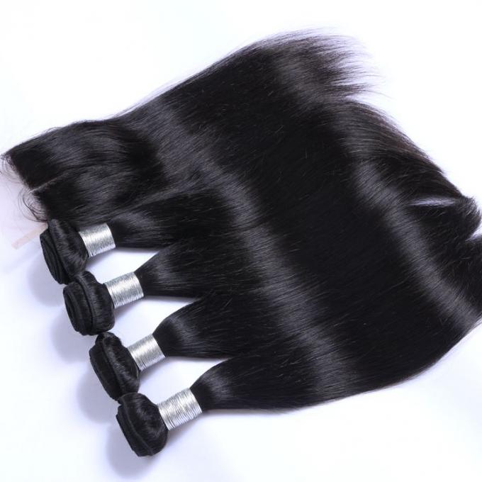 прямые бразильские волосы 7А связывают с закрытием, человеческими волосами ранга 7А