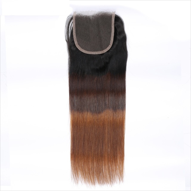 Закрытие 30-50г шнурка волос девственницы естественного закрытия шнурка цвета тона 3 прямого свободное линяя