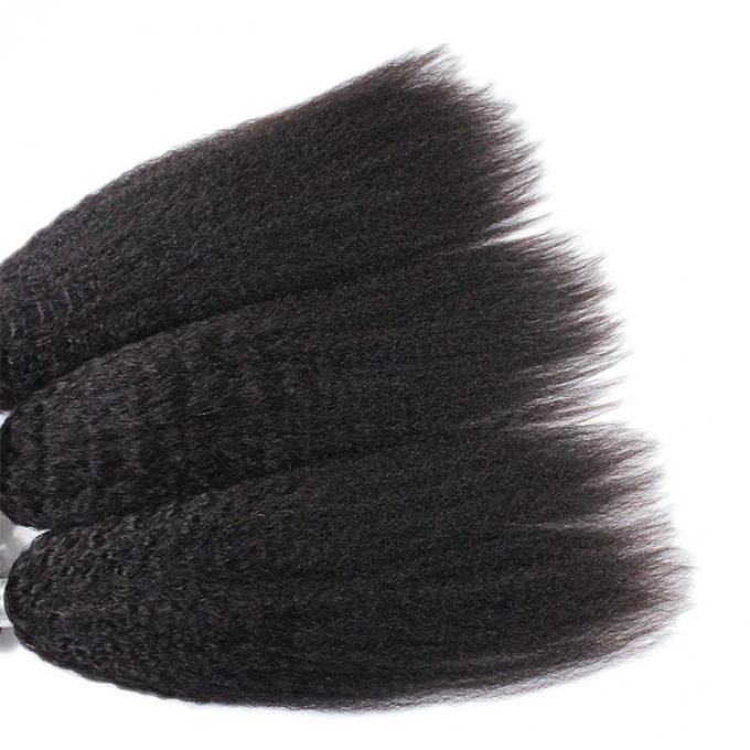 Кинкы прямые человеческие волосы девственницы ранга 8А не связывают никакую черноту расширения волос запаха естественную
