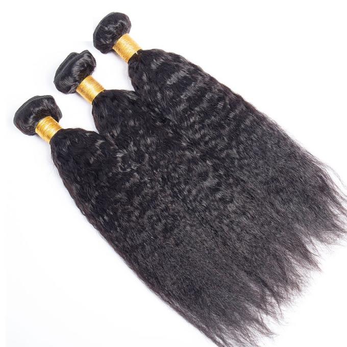 Бразильские/перуанские Кинкы прямые человеческие волосы девственницы связывают с естественным цветом