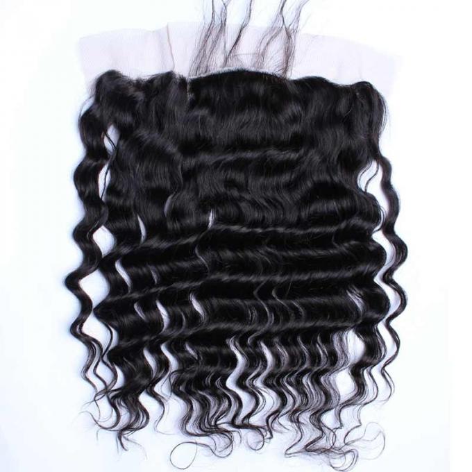 парик фронта шнурка человеческих волос волны ранга 7А глубокий, естественные парики человеческих волос отсутствие запаха