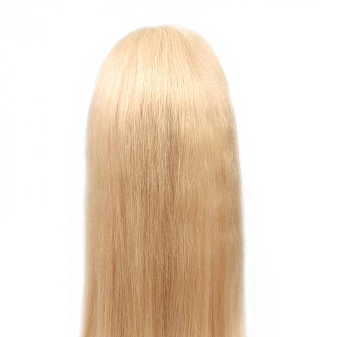 Естественные прямые парики человеческих волос шнурка #613 Глуэлесс полные запутывают свободно 14" -28»