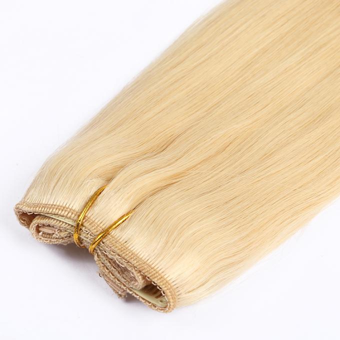 Прочные венчики цвета блондинкы #613 слегка ударяют в материале 100% человеческих волос расширения волос шелковистом прямо