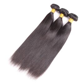 Уньпросессед индийские человеческие волосы 9А связывают прямо 12" - 32", естественный цвет черноты 1Б