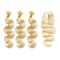 Пачки Омбре объемной волны белокурые, 613 белокурых расширения волос Омбре поставщик