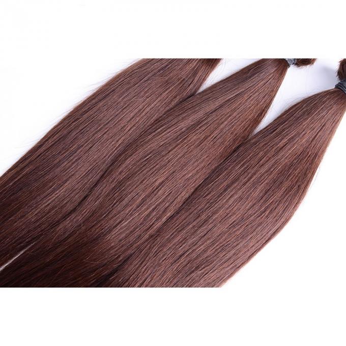 Перуанские человеческие волосы бразильянина цвета #4 темного Брауна Веаве волос Омбре девственницы
